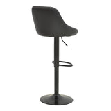 Taburet pliabil bar cu baza, neagra, 47x49x112 cm
