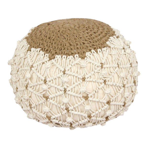 Taburet puf Boha Boho, Natural, 40x40x30 cm