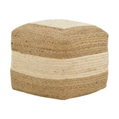Taburet puf Sofian bej 100% iuta 40x40x40 cm