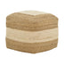 Taburet puf Sofian bej 100% iuta 40x40x40 cm