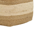 Taburet puf Sofian bej 100% iuta, 40x40x40 cm, perspectiva suplimentara