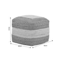 Taburet puf Sofian bej 100% iuta, 40x40x40 cm, foto produs