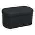 Taburet-trunchi cu functie de depozitare Otto, stofa boucle, gri închis, 76x38x38 cm