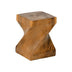 Taburet Twister din lemn Suar, Natural 30x30x45cm, 30x30x45 cm, imagine principală, lemn, PP, pentru living