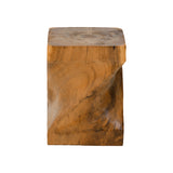 Taburet Twister din lemn Suar, Natural, 30x30x45 cm
