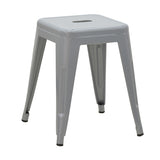 Taburet Utopia metal Gri, mat, 30x45x30 cm - Gri Deschis