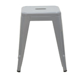 Taburet Utopia metal Gri, mat, 30x45x30 cm - Gri Deschis