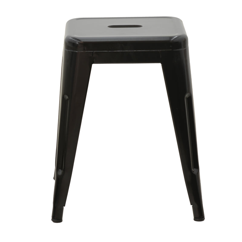 Taburet Utopia metal Gri, mat, 30x45x30 cm - Negru