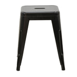 Taburet Utopia metal Gri, mat, 30x45x30 cm - Negru