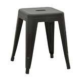 Taburet Utopia metal Gri, mat, 30x45x30 cm - NegruMat