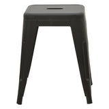 Taburet Utopia metal Gri, mat, 30x45x30 cm - NegruMat