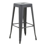 Taburet Utopia metalic, antracit, 42x42x76 cm