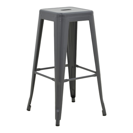 Taburet Utopia metalic, antracit, 42x42x76 cm