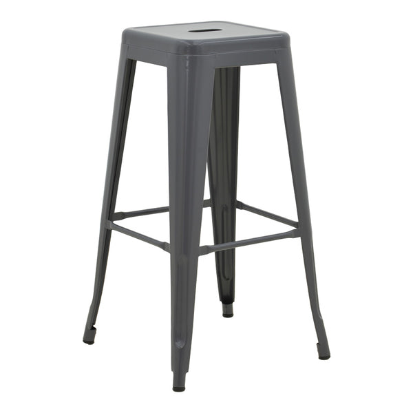 Taburet Utopia metalic, antracit, 42x42x76 cm