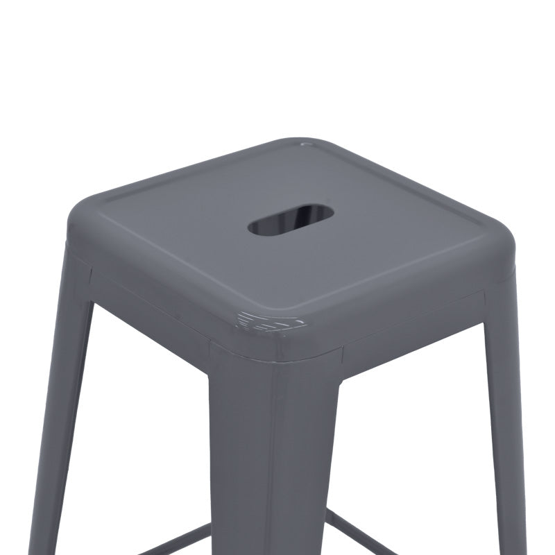 Taburet Utopia metalic, antracit, 42x42x76 cm