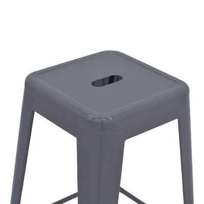 Taburet Utopia metalic, antracit, 42x42x76 cm, perspectiva suplimentara