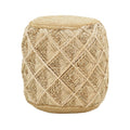 Puf Taburet Yton bej 100% iuta 40x40x40 cm