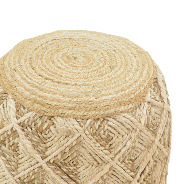 Taburet Yton bej 100% iuta, 40x40x40 cm