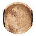 Tava decorativa cu functie Evria, Lemn de mango, Natur, 30x30x8 cm, imagine suplimentara
