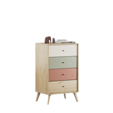 Comoda Adore Tiffany, 4 sertare, Multicolor, 60 x 99 x 44 cm