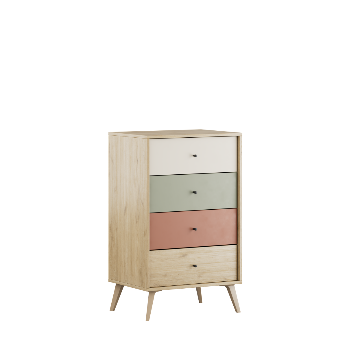 Comoda Adore Tiffany, 4 sertare, Multicolor, 60 x 99 x 44 cm