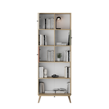 Biblioteca Adore Tiffany, 4 usi si 4 rafturi, Multicolor, 67 x 181 x 30 Cm