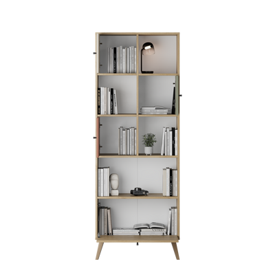 Biblioteca Adore Tiffany, 4 usi si 4 rafturi, Multicolor, 67x181x30 cm, foto produs 6