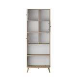 Biblioteca Adore Tiffany, 4 usi si 4 rafturi, Multicolor, 67 x 181 x 30 Cm