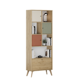 Biblioteca Adore Tiffany, 4 usi si 4 rafturi, Multicolor, 67x181x30 cm, foto produs 8