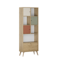 Biblioteca Adore Tiffany, 4 usi si 4 rafturi, Multicolor, 67x181x30 cm, foto produs 9