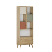 Biblioteca Adore Tiffany, 4 usi si 4 rafturi, Multicolor, 67x181x30 cm, foto produs 9