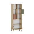 Biblioteca Adore Tiffany, 4 usi si 4 rafturi, Multicolor, 67x181x30 cm, foto produs 11