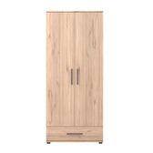 Dulap Haine Adore Trendline cu 2 usi si sertar, Stejar, 80x187x52 cm, foto produs 8