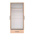 Dulap Haine Adore Trendline cu 2 usi si sertar, Stejar, 80x187x52 cm, perspectiva suplimentara