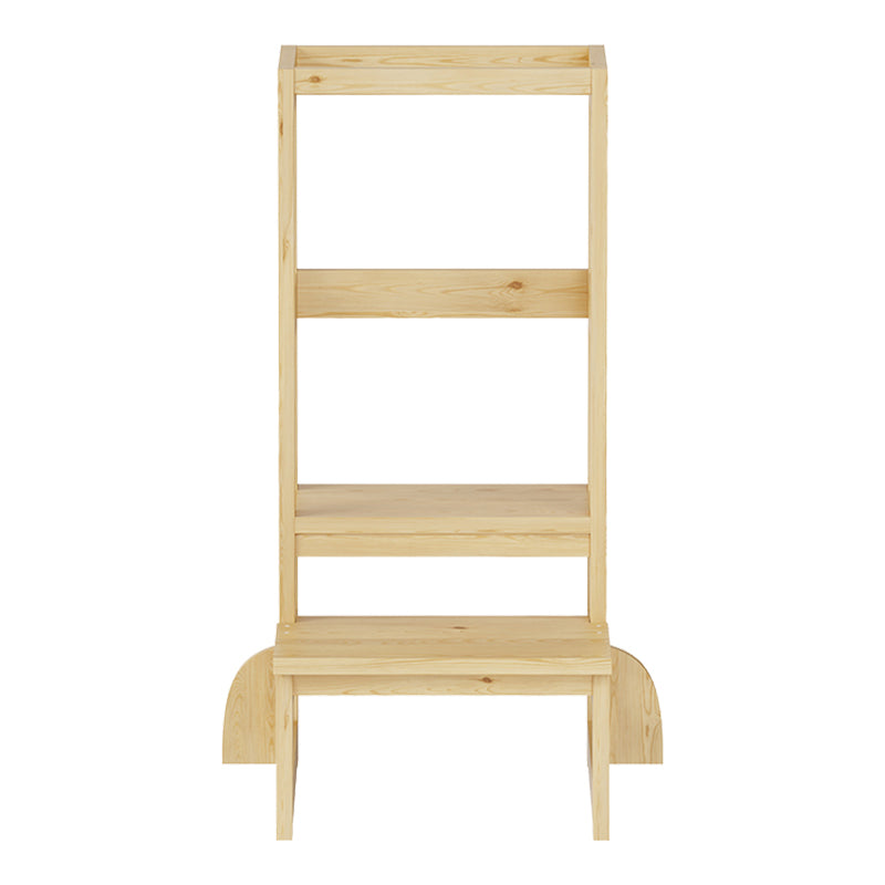 Turnulet de învatare pentru copii Chiquel, stil Montessori, lemn, alb, 45x51x90 cm - Natur