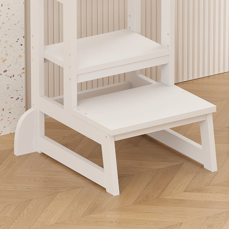Turnulet de învatare pentru copii Chiquel, stil Montessori, lemn, alb, 45x51x90 cm - Alb