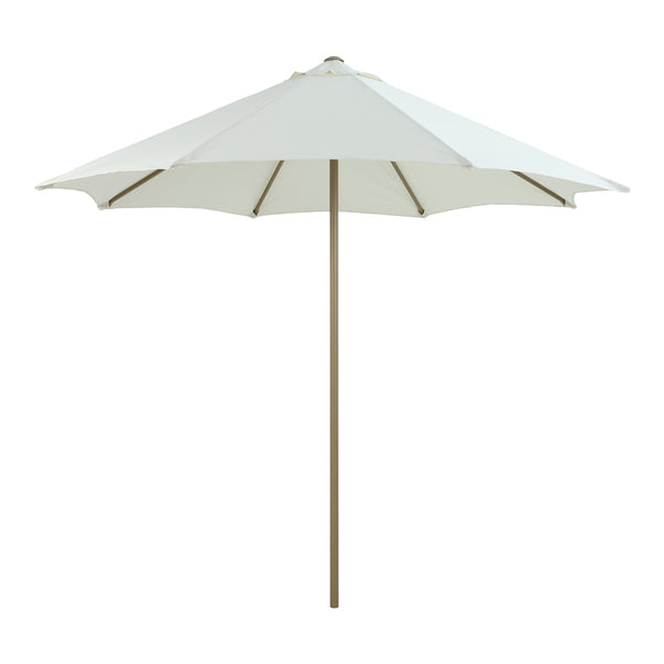 Umbrelă de exterior Mawoo, Sandy White Pole-Warm Sand Fabric, 195x195x235 cm