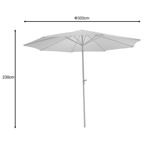 Umbrela de gradina Frow, Alb, 300x300x230 cm