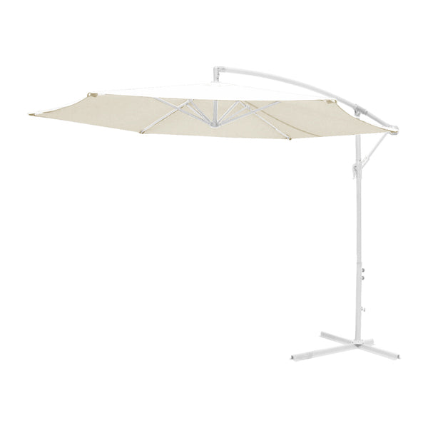 Umbrela de gradina Jiopel, Alb, 300x300x250 cm