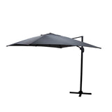 Umbrela de gradina suspendata cu rotatie de 360 de grade Raffaella aluminiu, antracit, 3x3 m