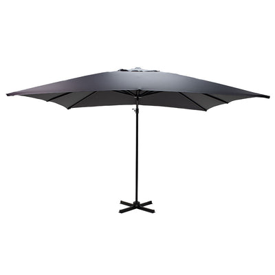 Umbrela de gradina suspendata cu rotatie de 360 de grade Raffaella aluminiu, antracit, 3x3 m, imagine suplimentara