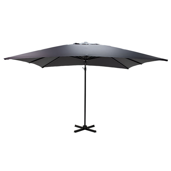 Umbrela de gradina suspendata cu rotatie de 360 de grade Raffaella aluminiu, antracit, 3x3 m