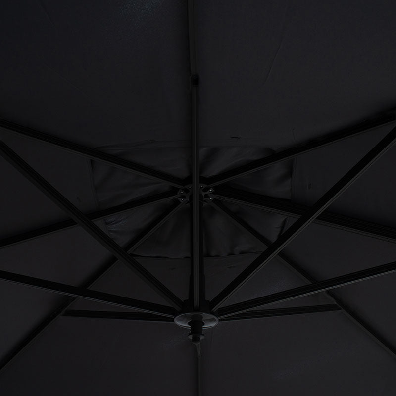 Umbrela de gradina suspendata cu rotatie de 360 de grade Raffaella aluminiu, antracit, 3x3 m, foto produs 6