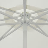 Umbrela profesionala Nagida dintr-o singura bucata aluminiu D2m, Crem, 230x230x235 cm