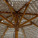 Umbrela profesionala Renny bej macrame - lemn de fag Ö2.5me, 250x250x255 cm