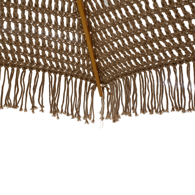 Umbrela profesionala Renny bej macrame - lemn de fag Ö2.5me, 250x250x255 cm