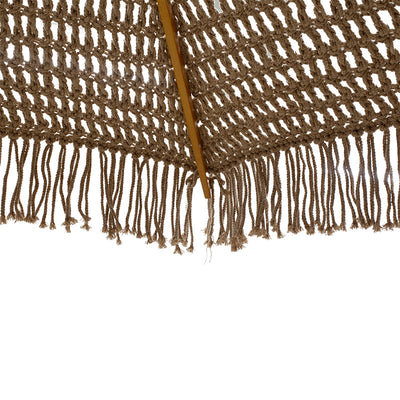 Umbrela profesionala Renny bej macrame - lemn de fag Ö2.5me, 250x250x255 cm, foto produs