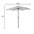 Umbrella Frow tesatura antracit aluminiu-bej-Gri D3m, 300x300x230 cm, imagine suplimentara