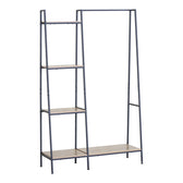 Cuier Cu Pantofar Unitate de intrare-raft Herevy, Stejar cu metal negru 101x35x160 cm