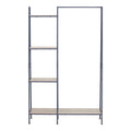 Unitate de intrare-raft Herevy, Stejar cu metal, negru, 101x35x160 cm, detaliu produs